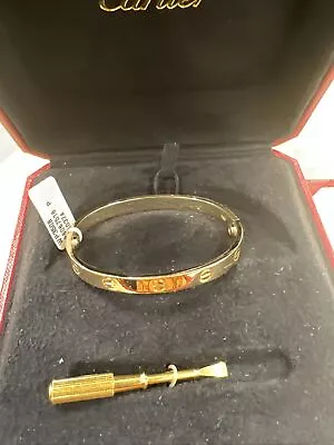 100% Authentic 18k Yellow Gold Cartier Love Bracelet Size 16 • $5980