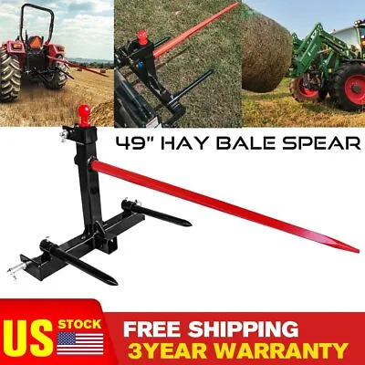 3 Point Trailer Hitch Attachment 49  Hay Bale Spear 17  Stabilizer Cat 1 Tractor • $289.99