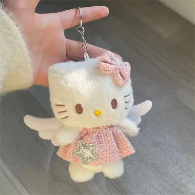 Pink Angel Hello Kitty Keychain Fairy Women Shoulder Bag Backpack Pandants Gifts • $5.70