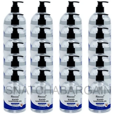 24 X ANTI-BACTERIAL ALCOHOL HAND SANITISER GEL 500ml ALOE VERA & VIT E EXP 05/22 • £9.99