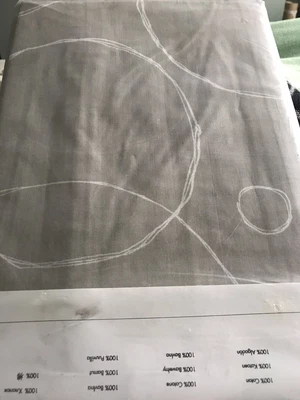 £4 • Buy IKEA Elise Curtains, 145x300cm, Light Grey With White Circles (unused)