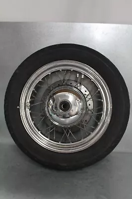 Vintage Harley Davidson Front Wheel Moon Hubcap Dunlop Tire 43251-80A • $270