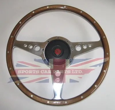 New 15  Wood Steering Wheel & Adaptor For MGB 1970-1976 Moto-Lita Moto Lita • $614.95