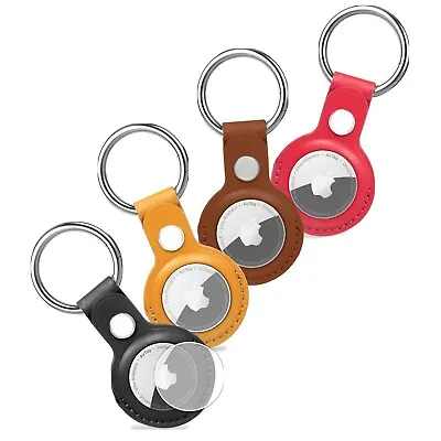 OlieRed PU Leather Case Keyring For AirTags Mini AirTag Case 4 Pack • £4.99