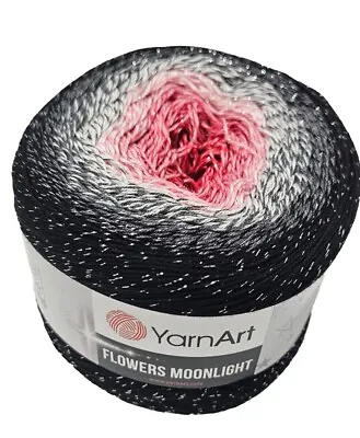 YarnArt Flowers 250g Glittery Cotton Mix Cake 4Ply Knitting/Crochet Yarn.. • £6