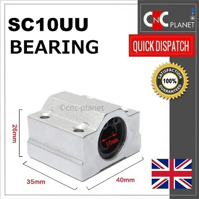 Sc10uu Linear Motion 10mm Shaft Sliding Bearing Block 10mm Bore Scs10uu Uk Fast • £5.95