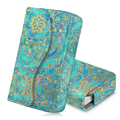 $8.39 • Buy Business Card Holder Name Card Wallet Case Magnetic Closure- Shades Of Blue