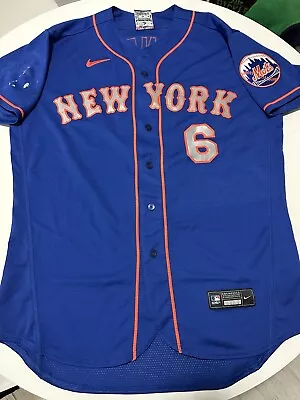 Nike Authentic Jeff McNeil On Field New York Mets Road Alternate Jersey Sz 48 XL • $125