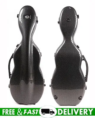 Black Violin Case 4/4 Carbon Fiber Composite Bow Holder Hygrometer Back Strap • $122.84