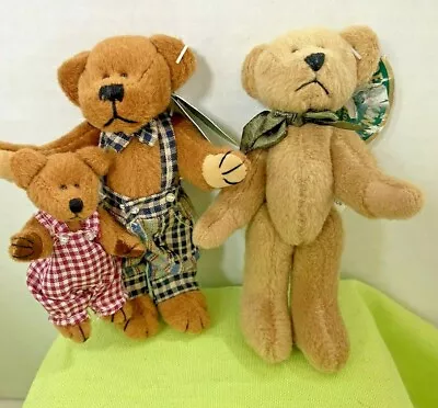 3 Bearington Collection Henry Child Ted Dad Grandpa Mini Vintage Jointed Bears • $17.80