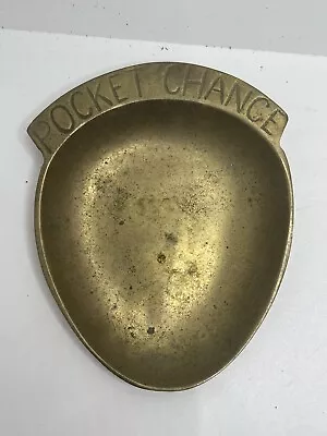 Vintage Brass Pocket Change Dish Bowl Tray Key Holder Coin Trinket Mid Century • $18