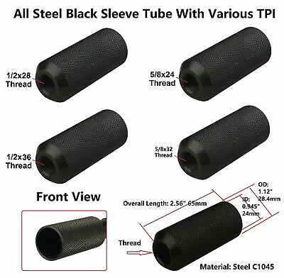 All Steel Muzzle Brake 1/2x28 1/2x36 5/8x24 5/8x32 TPI Thread Variation Thread • $13.99