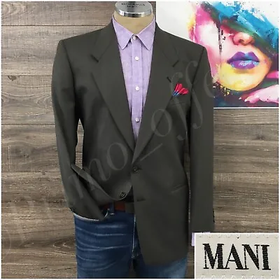 Vintage Mani Mens Blazer Sport Coat 2 Button Casual Jacket Size 38R Wool Suits • $79.95