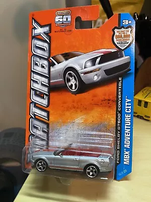 Matchbox MBX Adventure CIty FORD SHELBY GT500 CONVERTIBLE Silver/Red 55/120 NIP • $4