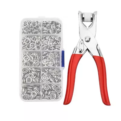 100 Set Metal Snaps Buttons Fastener Pliers Tool Kit Five Claw Buckle Set Sewing • $14.98