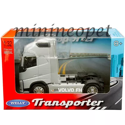 Welly Transporter Volvo Fh Truck Tractor 1/32 Diecast Model Silver 32690 Sw-sil • $18.45