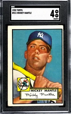 Mickey Mantle 1952 Topps #311 Rookie RC SGC 4 • $94999.99