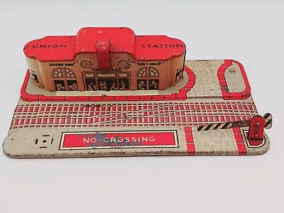 Vintage 1930's Marx Tin Litho Union Station Train Depot  • $50