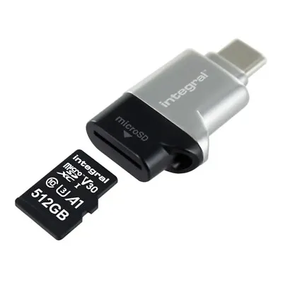 £8.99 • Buy Integral USB C Card Reader USB 3.0 Micro SDHC SDXC MicroSD GoPro Tablet Phone