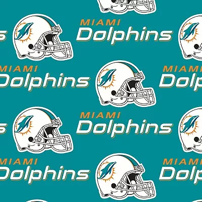 One Full Yard! Miami Dolphins Fabric 100% Cotton • $17.95