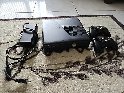 $20 • Buy Microsoft Xbox 360 S Model 1439 Slim Console W/ 2 Controllers, 1 Game, 250gb