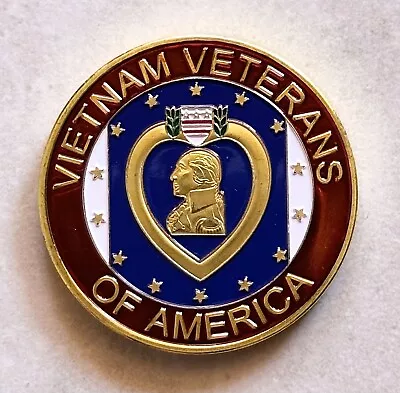 VIETNAM VETERANS OF AMERICA (Purple Heart) Challenge Coin • $14.60