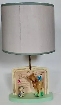 VTG Disney Bambi And Thumper Open Book Lamp Dolly Toy Co   1970s Butterfly Works • $39.46