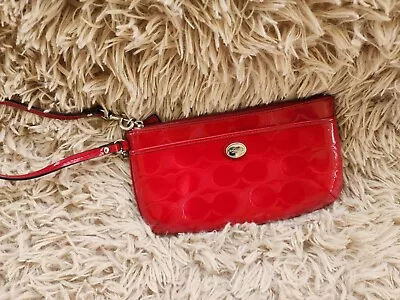 Coach Peyton C Embossed Wristlet • $60