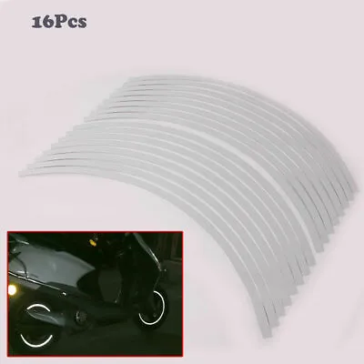 32 PCS Motorcycle Wheel Rim Sticker Reflective Stripe Tape Universal For 17-19  • $7.48
