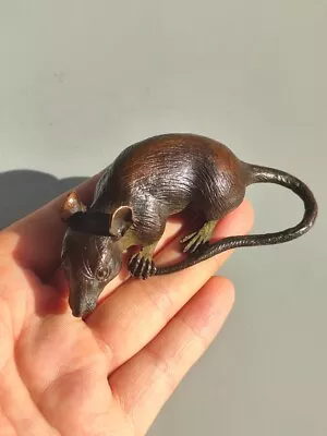 Chinese Bronze Mouse Tea Pet Home Decoration Figurine • $26.39