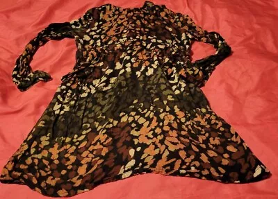 Zara Kids Size Small (4-6) Long-sleeved Brown Background Flower Print Dress • $12