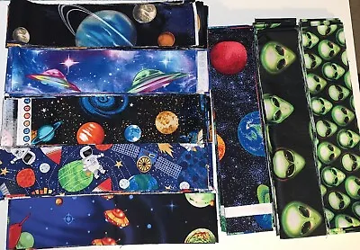 Space Aliens UFO JELLY ROLL 42 Pack 2.5” Strips Quilt Quality Cotton Fabric • $28.99