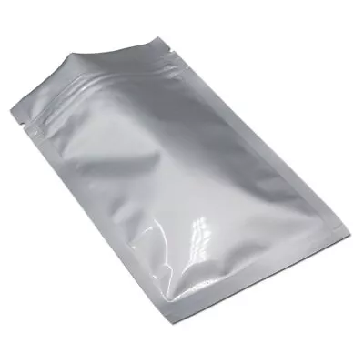Flat Mylar Bags Zipper Lock Foil Bag 4 Mil Silver For Zip Food Storage Lock R... • $17.96