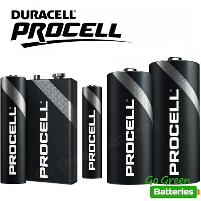 Duracell AA AAA 9V C D Procell Batteries Alkaline Was Industrial LR6 LR03 PP3   • £3.59