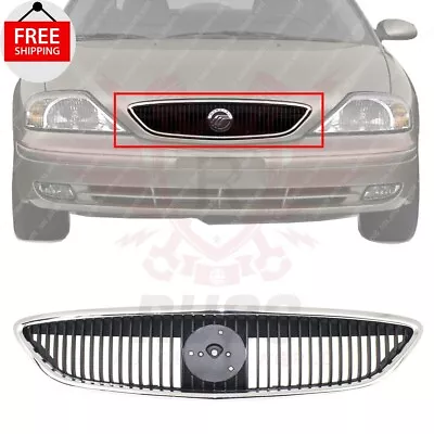 New Front Grille Chrome And Black Fits 2000-2003 Mercury Sable 4-Door FO1200372 • $89.50