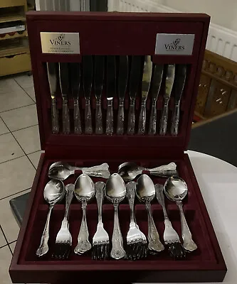 £245 • Buy VINERS Kings Royale 18/0 Stainless Steel 70pc Canteen Cutlery Service 8 People