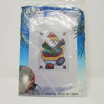 Design Works Crafts Cross Stitch Greetings Card DIY Make Your Own #5875 Snowman • $9.99