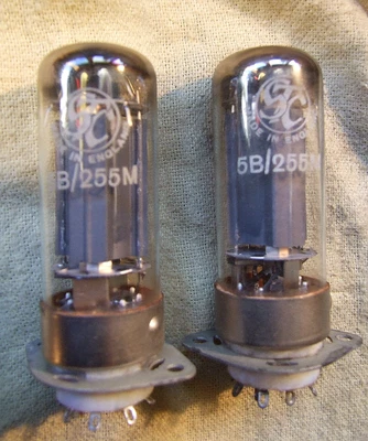 £10 • Buy 5B/255M TUBES POWER AMP TRANSMITTER, 2 Off, With Bases  Military Radio