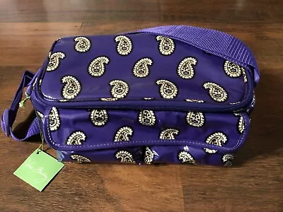 Vera Bradley SIMPLY VIOLET MINI COOLER Lunch Snack Adjustable Strap NWT FLAWED • $24.50