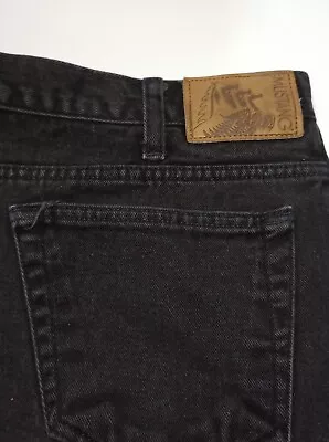 Vintage Mustang Faded Black Denim Jeans Men's Size 44x30 Measured  • $27