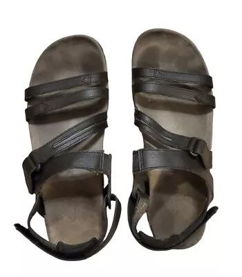 Merrell Sandal Womens 9 Sandspur Rose Strappy Slingback J002684 Black Leather • $26.97