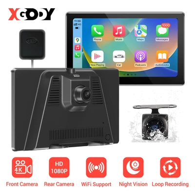 $152.99 • Buy HD 4K Car DVR Dash Cam Wireless GPS FM Apple CarPlay Android Auto Reverse Camera