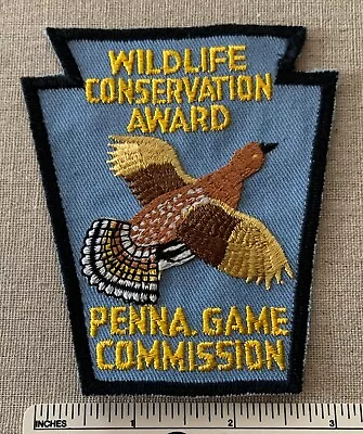 Vintage WILDLIFE CONSERVATION AWARD Pennsylvania Game Commission PATCH PA Badge • $12.99