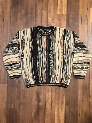 VTG Baracuta By Tundra Coogi Style Made In Canada Sweater Textured Knit XL • $80