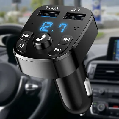 Car Parts Phone Charger Bluetooth FM Transmitter MP3 Player Radio Adapter Black; • $9.13