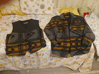 Vintage Easyriders Wool & Leather Navajo Small Jacket & Vest Motorcycle  • $75