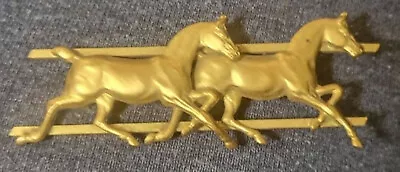 Vintage Decorative Pin Brooch 2 Running Horses • $8.99