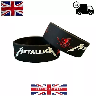 Rock/Heavy Metal Band - Silicone Wristband - New - Metallica • £4.69