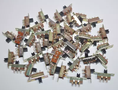 Lot Of 50 NOS UID Mini On-On Slide Switch SPDT Solder Terminals 10-000-0058 • $17.24