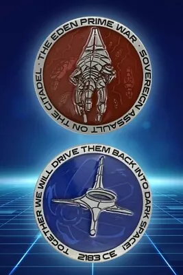 Mass Effect Asari Heavy Cruiser Reaper Eden Prime War Coin Sold Out NEW • $59.90